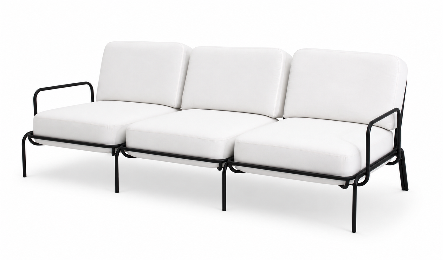 OUTDOOR METAL THREE SEATS
