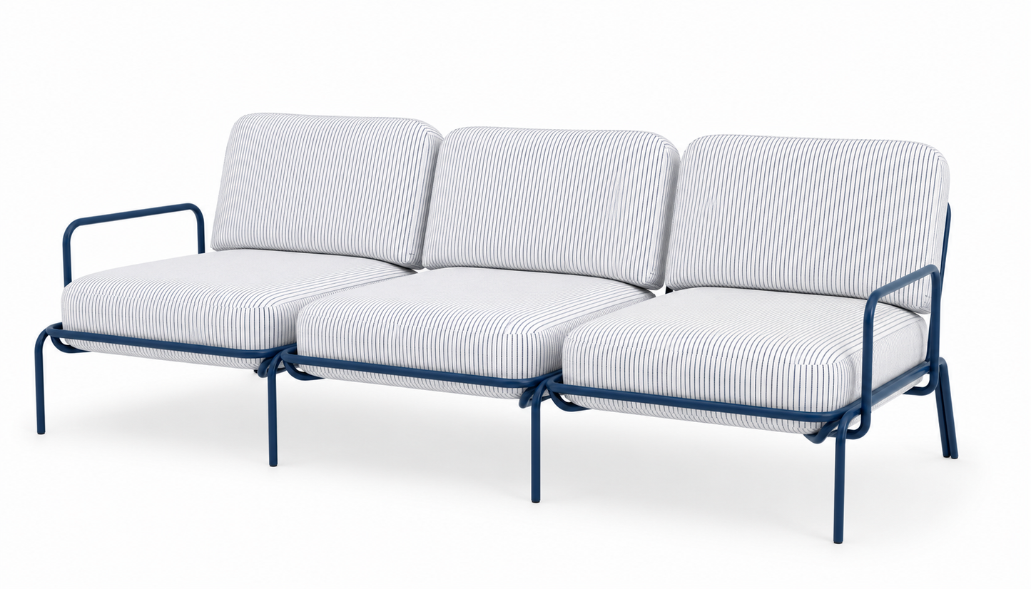 OUTDOOR METAL THREE SEATS