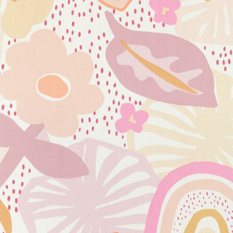 Wallpaper kids flowers design col. multicolor