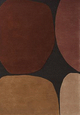 Carpet oval design col. red