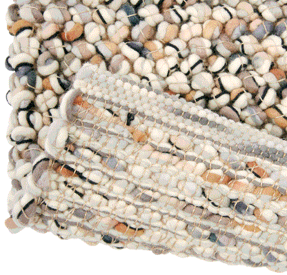 Carpet bouclee plain col. beige/grey
