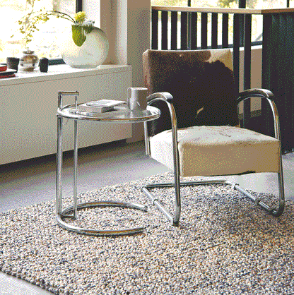 Carpet bouclee plain col. beige/grey