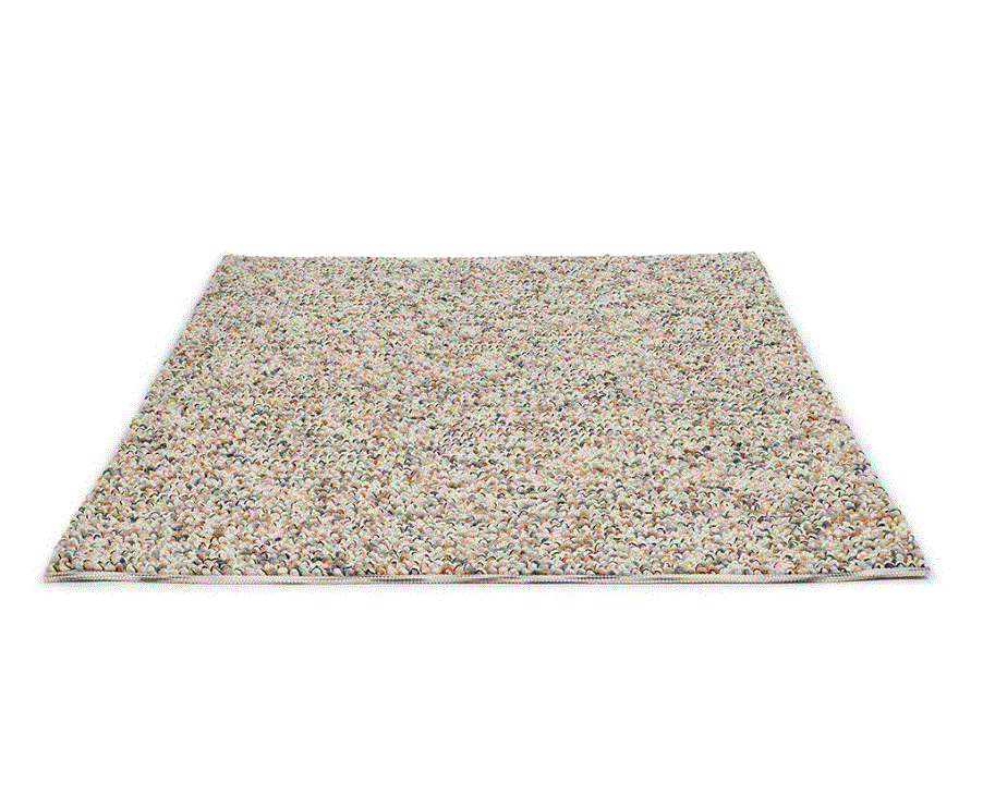 Carpet bouclee plain col. beige/grey