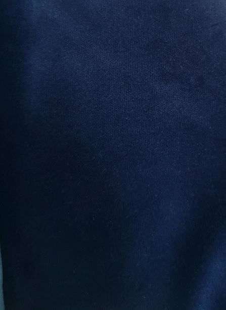Velvet plain col.blue ( single width)