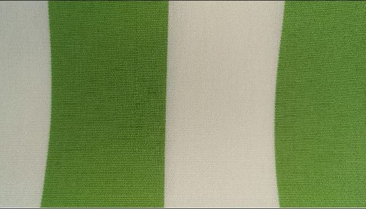 Outdoor striped design col. white/green (single width)