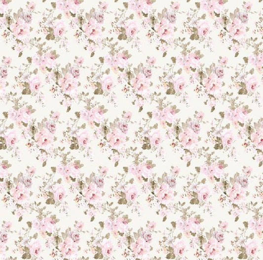 Fabric design col. pink ( double width)