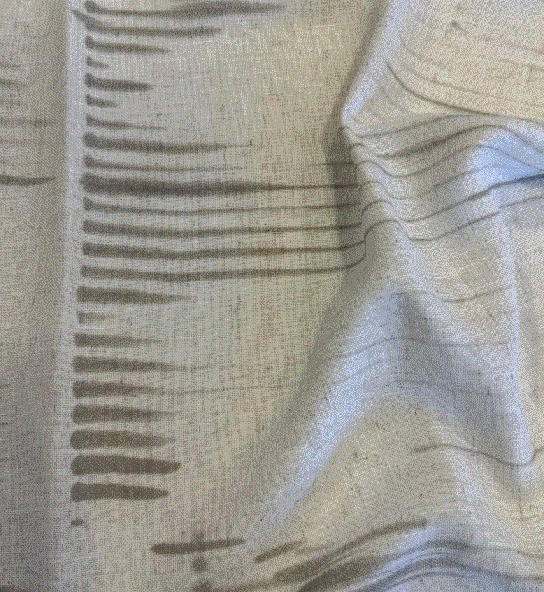 Sheer digital printed design col. beige (double width)