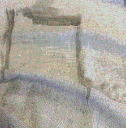 Sheer digital printed design col. beige (double width)