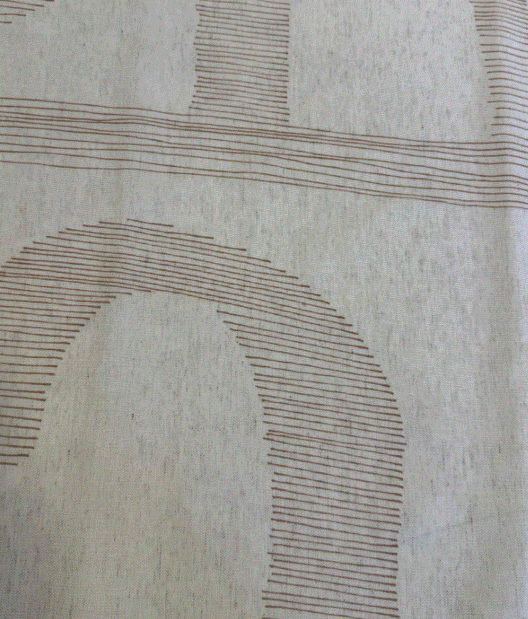 Sheer digital printed design col. beige (double width)