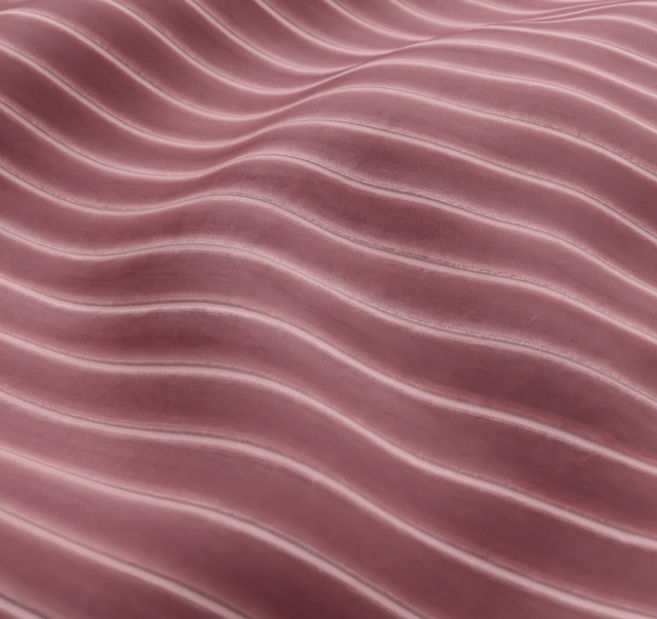 (FR) Velvet striped design col.pink (Fibreguard) (single width)
