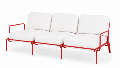 OUTDOOR METAL THREE SEATS