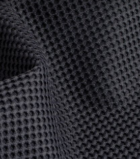 Knitted fabric plain col.black (single width)