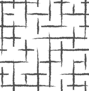 Fabric abstract design col. black/white (single width)