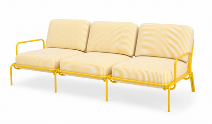 OUTDOOR METAL THREE SEATS